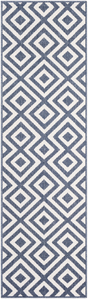 Alfresco ALF-9657 Modern Olefin Rug ALF9657-2379 Charcoal, White 100% Olefin 2'5" x 7'10"