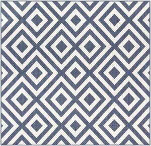 Alfresco ALF-9657 Modern Olefin Rug ALF9657-89SQ Charcoal, White 100% Olefin 8'10" Square