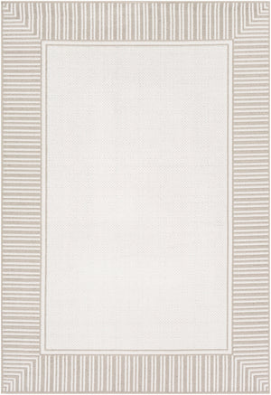 Alfresco ALF-9681 Cottage Olefin Rug ALF9681-89129 Taupe, White 100% Olefin 8'10" x 12'10"