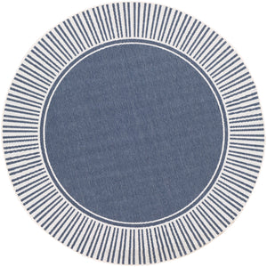 Alfresco ALF-9682 Cottage Olefin Rug ALF9682-89RD Charcoal, White 100% Olefin 8'10" Round