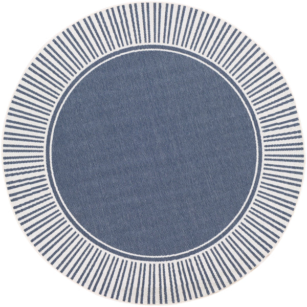 Alfresco ALF-9682 Cottage Olefin Rug ALF9682-89RD Charcoal, White 100% Olefin 8'10" Round