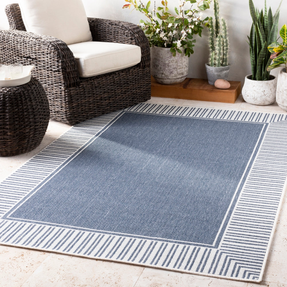 Alfresco ALF-9682 Cottage Olefin Rug ALF9682-2379 Charcoal, White 100% Olefin 2'5" x 7'10"