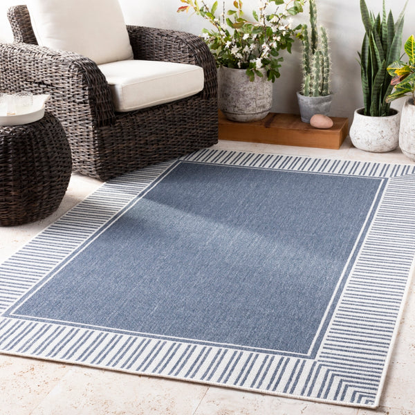 Alfresco ALF-9682 Cottage Olefin Rug ALF9682-89SQ Charcoal, White 100% Olefin 8'10" Square