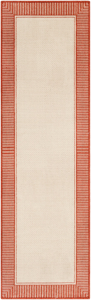 Alfresco ALF-9683 Cottage Olefin Rug ALF9683-2379 Burnt Orange, Cream 100% Olefin 2'5" x 7'10"