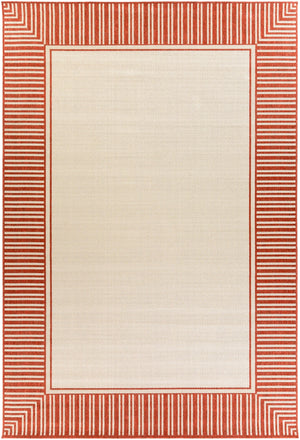 Alfresco ALF-9683 Cottage Olefin Rug ALF9683-76109 Burnt Orange, Cream 100% Olefin 7'3" x 10'6"