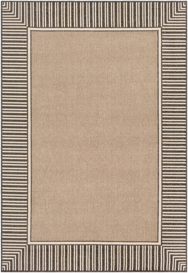 Alfresco ALF-9684 Cottage Olefin Rug ALF9684-89129 Camel, Black, Cream 100% Olefin 8'10" x 12'10"