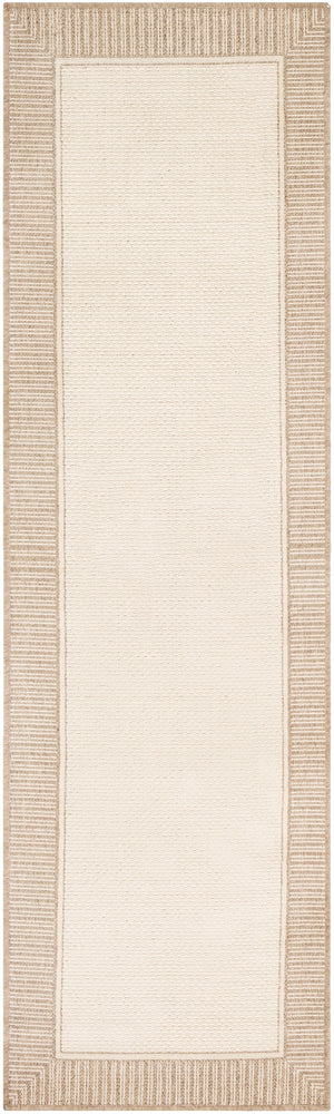 Alfresco ALF-9685 Cottage Olefin Rug ALF9685-2379 Camel, Cream 100% Olefin 2'5" x 7'10"