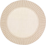 Alfresco ALF-9685 Cottage Olefin Rug ALF9685-89RD Camel, Cream 100% Olefin 8'10" Round