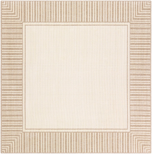 Alfresco ALF-9685 Cottage Olefin Rug ALF9685-89SQ Camel, Cream 100% Olefin 8'10" Square