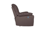 Porter Designs Hardy Tufted-Uphostery Contemporary Recliner Brown 03-168C-17-9336