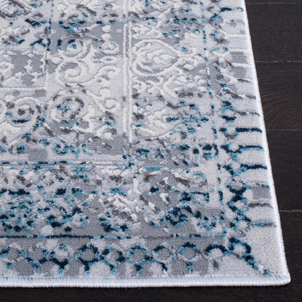 Alhambra 600 Alhambra 625 Traditional Power Loomed 60% Polypropylene, 40% Shrink Poly Rug Cream / Turquoise