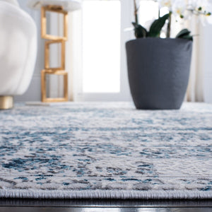 Alhambra 600 Alhambra 625 Traditional Power Loomed 60% Polypropylene, 40% Shrink Poly Rug Cream / Turquoise