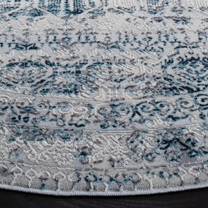 Alhambra 600 Alhambra 625 Traditional Power Loomed 60% Polypropylene, 40% Shrink Poly Rug Cream / Turquoise