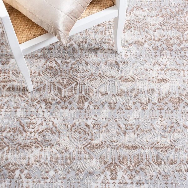 Alhambra 600 Alhambra 625 Traditional Power Loomed 60% Polypropylene, 40% Shrink Poly Rug Grey / Brown