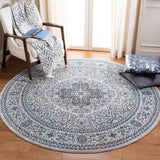 Alhambra 600 Alhambra 628 Traditional Power Loomed 60% Polypropylene, 40% Shrink Poly Rug Light Grey / Navy