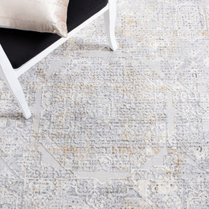 Alhambra 600 Alhambra 629 Traditional Power Loomed 60% Polypropylene, 40% Shrink Poly Rug Light Grey / Grey