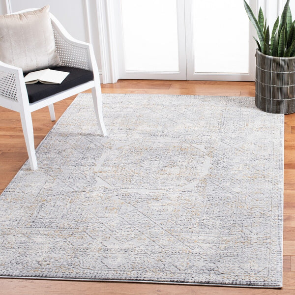 Alhambra 600 Alhambra 629 Traditional Power Loomed 60% Polypropylene, 40% Shrink Poly Rug Light Grey / Grey