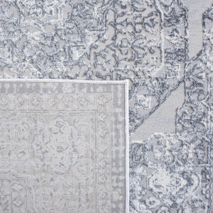 Alhambra 600 Alhambra 629 Traditional Power Loomed 60% Polypropylene, 40% Shrink Poly Rug Dark Grey / Grey