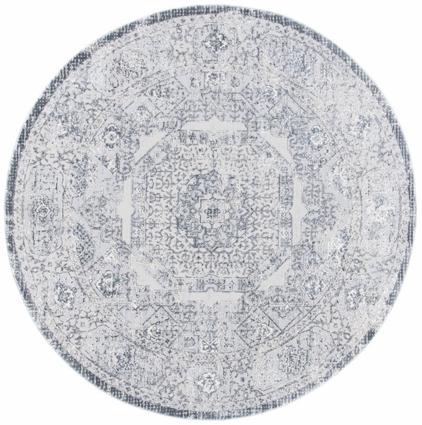 Alhambra 600 Alhambra 629 Traditional Power Loomed 60% Polypropylene, 40% Shrink Poly Rug Dark Grey / Grey