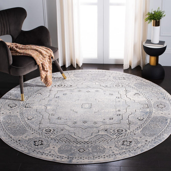 Alhambra 600 Alhambra 629 Traditional Power Loomed 60% Polypropylene, 40% Shrink Poly Rug Ivory / Grey