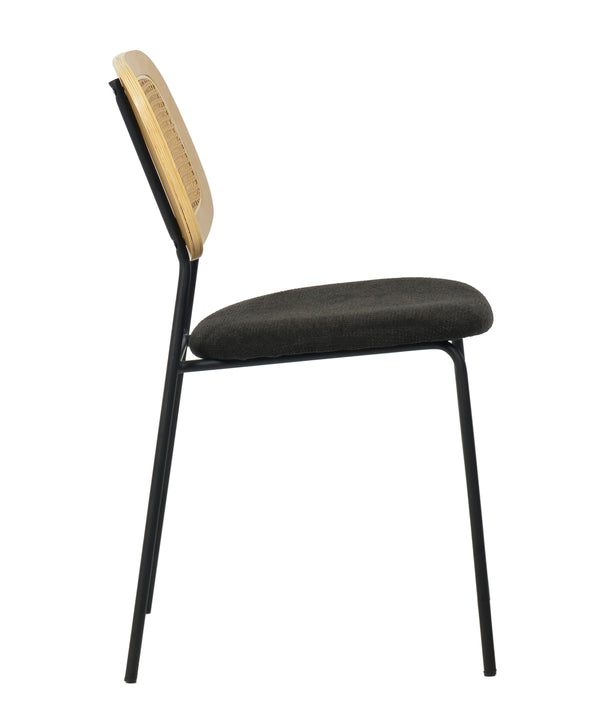 VIG Furniture Modern Alizee - Modern Rattan and Black Dining Chair Set of 2 VGFH-0139544-RB-DC