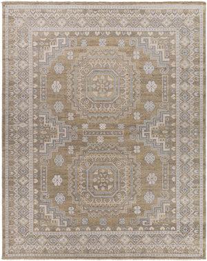 Almeria ALM-2301 Traditional Wool, Viscose Rug ALM2301-81012 Wheat, Medium Gray, Pale Blue, Beige, Cream, Charcoal 60% Wool, 40% Viscose 8'10" x 12'