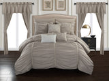 Avila Taupe King 20pc Comforter Set