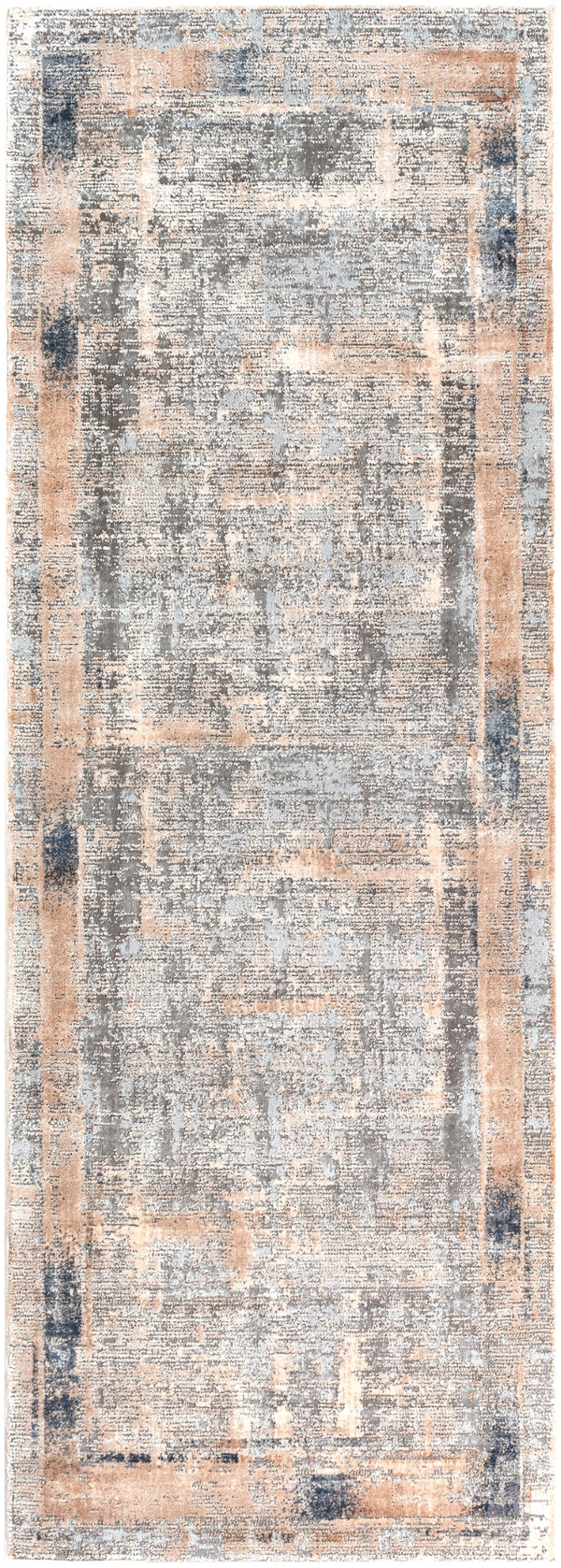 Alpine ALP-2300 Traditional Polypropylene, Polyester Rug ALP2300-2773 Ivory, Medium Gray, Charcoal, Camel 60% Polypropylene, 40% Polyester 2'7" x 7'3"