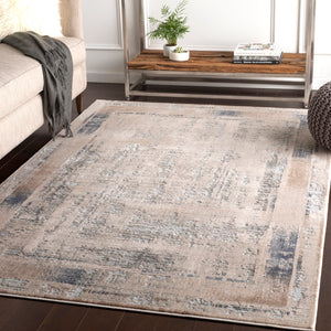Alpine ALP-2300 Traditional Polypropylene, Polyester Rug ALP2300-93123 Ivory, Medium Gray, Charcoal, Camel 60% Polypropylene, 40% Polyester 9' x 12'4"