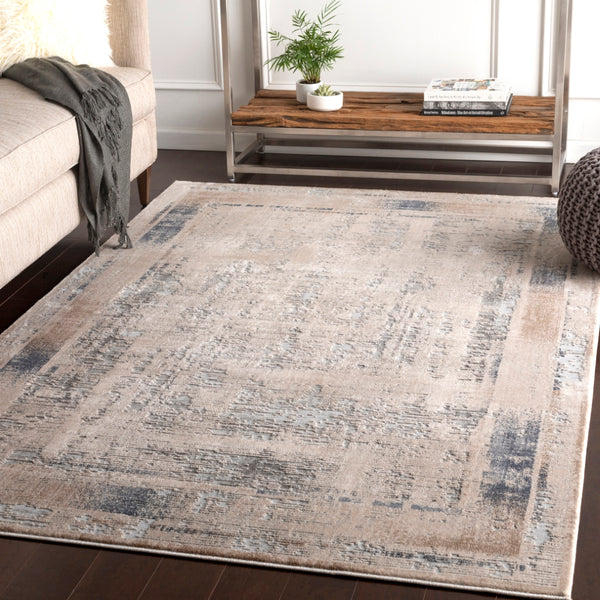 Alpine ALP-2300 Traditional Polypropylene, Polyester Rug ALP2300-93123 Ivory, Medium Gray, Charcoal, Camel 60% Polypropylene, 40% Polyester 9' x 12'4"