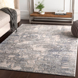 Alpine ALP-2301 Modern Polypropylene, Polyester Rug ALP2301-93123 Medium Gray, Charcoal, Ivory, Light Gray 60% Polypropylene, 40% Polyester 9' x 12'4"