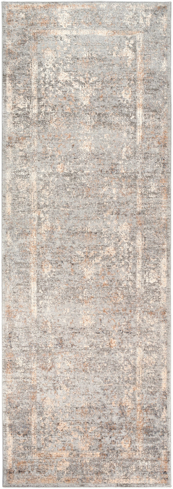 Alpine ALP-2307 Traditional Polypropylene, Polyester Rug ALP2307-2773 Light Gray, Ivory, Camel, Medium Gray, Charcoal 60% Polypropylene, 40% Polyester 2'7" x 7'3"