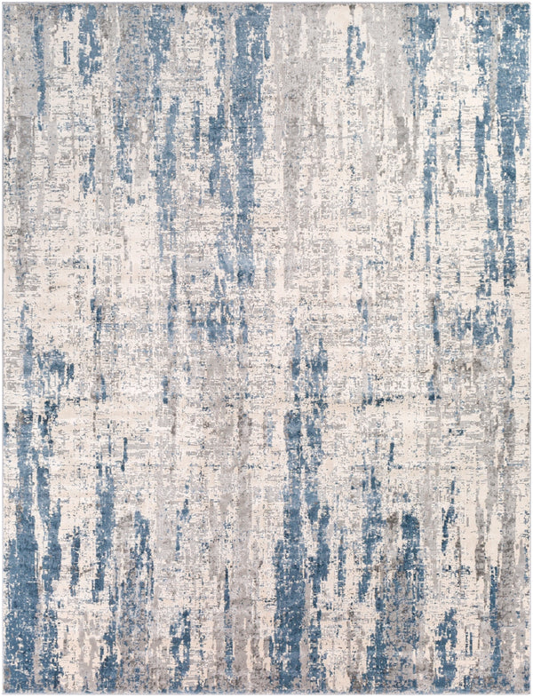Alpine ALP-2309 Modern Polypropylene, Polyester Rug ALP2309-710103 Denim, Charcoal, Medium Gray, White 60% Polypropylene, 40% Polyester 7'10" x 10'2"