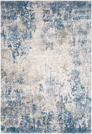 Alpine ALP-2310 Modern Polypropylene, Polyester Rug ALP2310-93123 Denim, Medium Gray, Charcoal, White 60% Polypropylene, 40% Polyester 9' x 12'4"