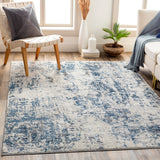 Alpine ALP-2311 Modern Polypropylene, Polyester Rug ALP2311-93123 Denim, Charcoal, Medium Gray, White 60% Polypropylene, 40% Polyester 9' x 12'4"