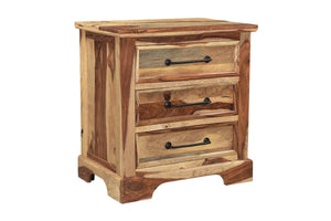 Porter Designs Crossroads Solid Sheesham Wood Natural Nightstand Natural 04-196-04-C003