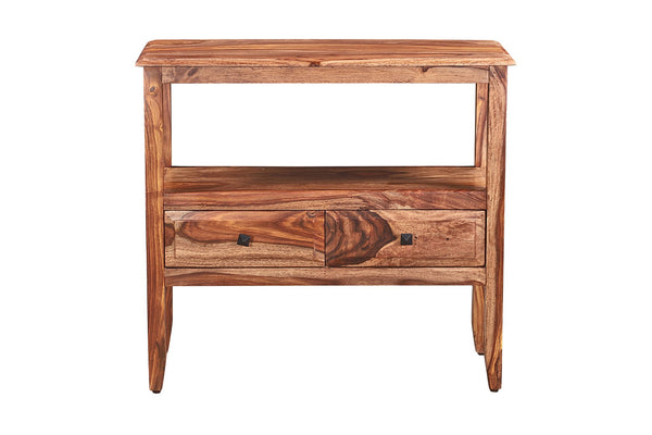 Porter Designs Sheesham Accents Solid Wood Natural Console Table Brown 05-116-10-PDU108H