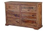 Porter Designs Taos Solid Sheesham Wood Natural Dresser Brown 04-196-01-9049H