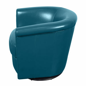 Porter Designs Marvel Contemporary Leather-Look Swivel Accent Chair Contemporary Accent - Swivel Blue 02-201C-06-213