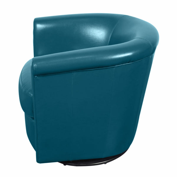 Porter Designs Marvel Contemporary Leather-Look Swivel Accent Chair Contemporary Accent - Swivel Blue 02-201C-06-213