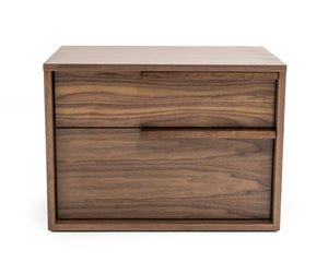 VIG Furniture Modrest Amberlie - Modern Walnut Nightstand VGMABR-96-WAL-NS