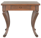 Safavieh Colman Side Table One Drawer Storage Brown Wood NC Coating Fir MDF AMH1510A 683726367895