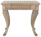 Safavieh Colman Side Table One Drawer Storage Saddle Brown Wood NC Coating Fir MDF AMH1510C 683726367956