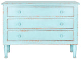 Safavieh Talbet Chest Storage Distressed Blue Wood NC Coating Fir MDF AMH1517A 683726368779