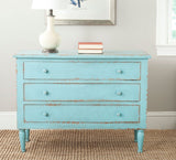 Safavieh Talbet Chest Storage Distressed Blue Wood NC Coating Fir MDF AMH1517A 683726368779