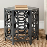 Safavieh Natanya Side Table Charcoal Grey Wood Bayur MDF AMH4613A 683726754992