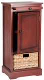 Safavieh Raven Storage Unit Tall Red Wood Water Based Paint Pine Aluminum Alloy AMH5703E 683726214885