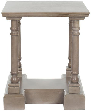 Safavieh Endora End Table Vintage Grey Wood Water Based Paint Pine AMH5707A 683726471127