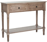 Safavieh Samantha Console Vintage Grey Wood Water Based Paint Pine Aluminum Alloy AMH5710A 683726471356