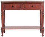 Safavieh Samantha Console Red Wood Water Based Paint Pine Aluminum Alloy AMH5710E 683726307624